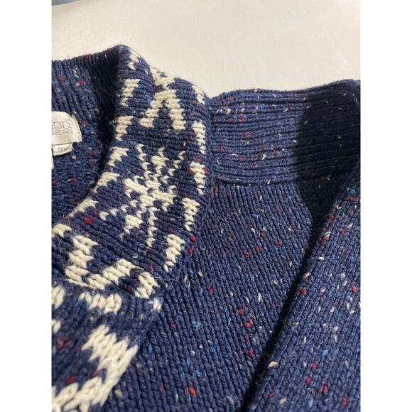 Justine Todd · 3X · V-Neck Blue Tweed Wool Blend Sweater · Classic Casual Cozy - Picture 7 of 9